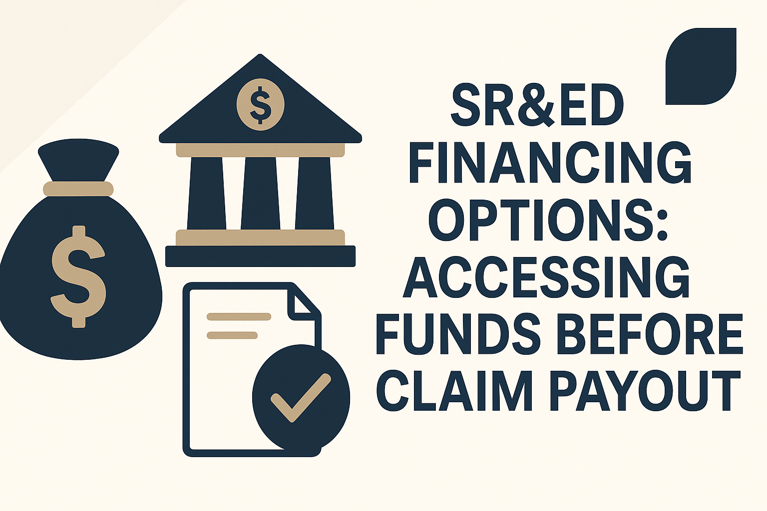 Pre-Payout SR&ED Funding Solutions – Infographic with Finance Icons