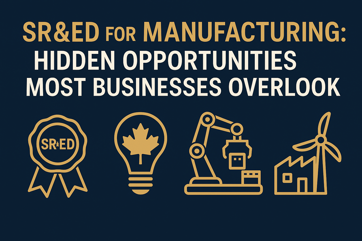 SR&ED for Manufacturing: Hidden Opportunities Most Businesses Overlook